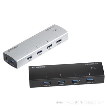 USB3.0 Hub, 4-port (5V 2A Power Adapter) Full Aluminum MaterialNew